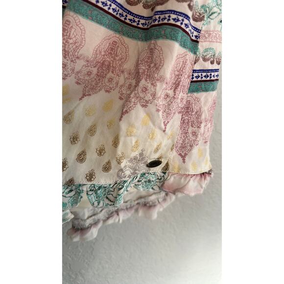 O’Neill Pastel Paisley Boho Dress Surfer Beachy Hippie Girly Ruffle Summer Vaca - Picture 7 of 7